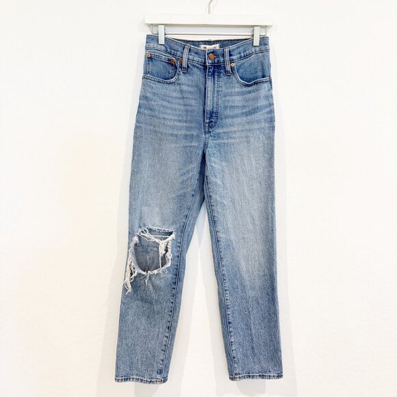 Madewell Denim The Perfect Vintage Straight Jeans in Reinhart Blue 26 - Picture 3 of 12